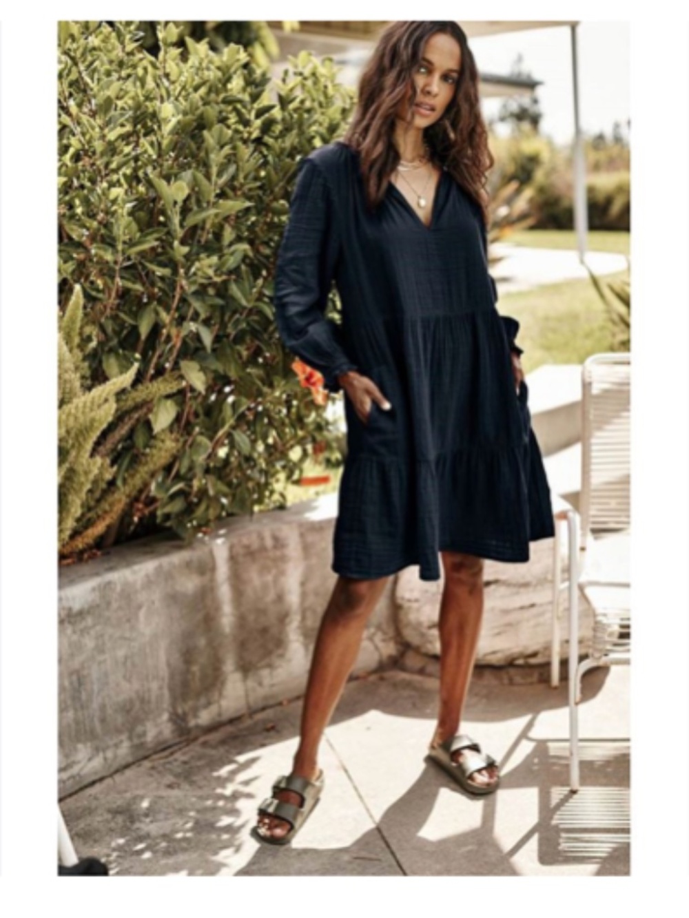 NWOT Velvet by Graham Spencer Navy 'Mirella' Dress Size S